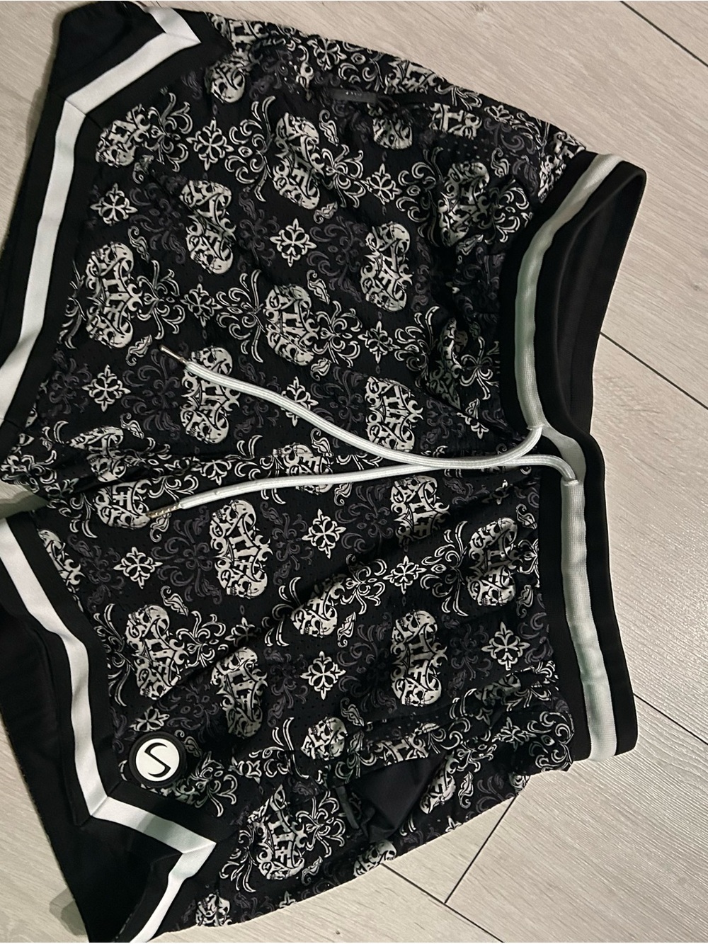 TLF Apparel Men's Black Patterned Athletic Shorts Size XL
